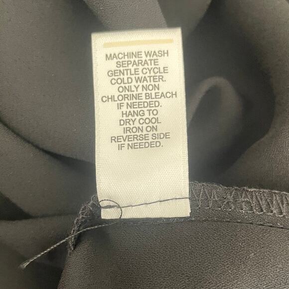 Cato Women Top 14/16 Black Sequin Trim Pleated Back Whimsigoth Fairy Girly Flowy - Picture 10 of 12